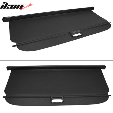 IKON MOTORSPORTS, Cargo Cover Compatible With 2007-2017 Jeep Compass & Patrior, Security Tonneau Cover Retractable, 2008 2009 2010 2011 2012 2013 2014 2015 2016