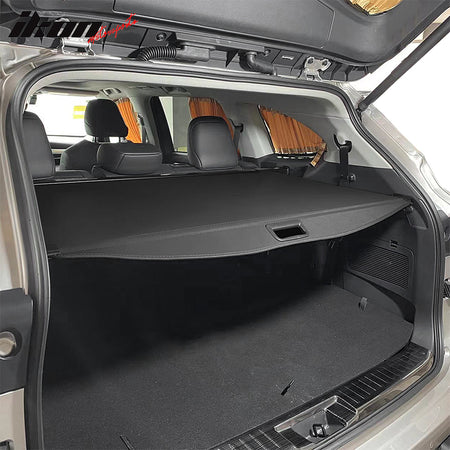 Fit 20-24 Toyota Highlander Canvas Texture Style Retractable Cargo Cover Luggage