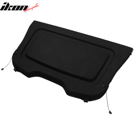 IKON MOTORSPORTS, Cargo Cover Compatible With 2012-2018 Ford Focus Hatchback, Black Rear Shield Shade Tonneau Security Board Non Retractable, 2013 2014 2015 2016 2017