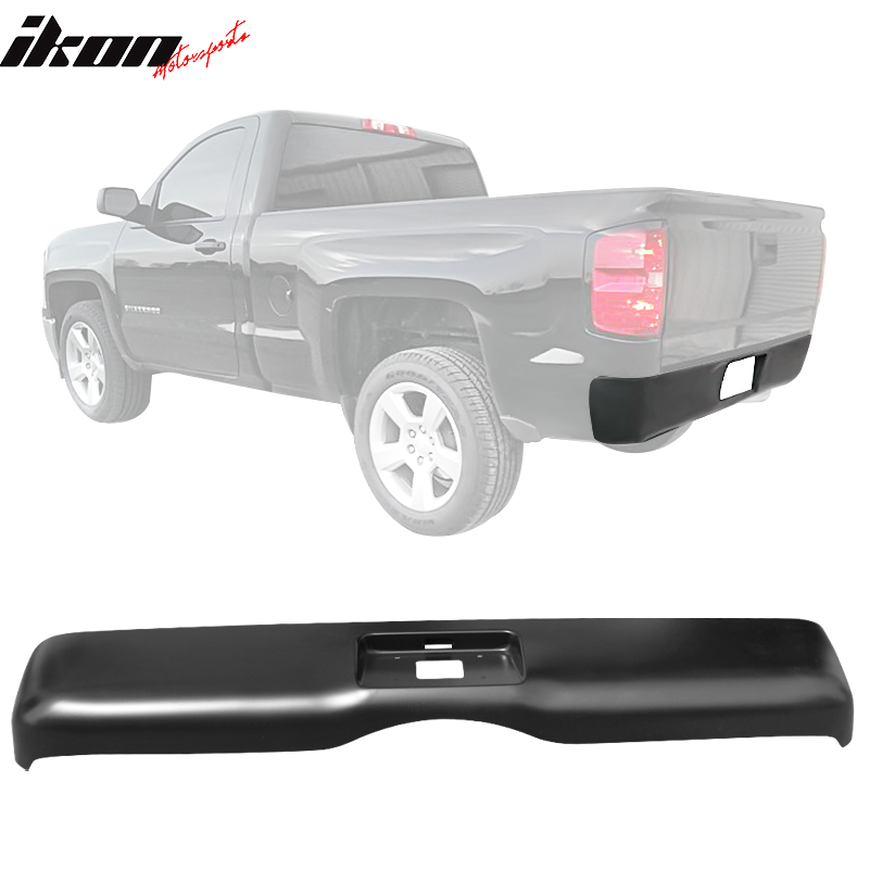 2007-2013 Chevy Silverado 1500 2500 3500 Black Rear Roll Pan Fleetside