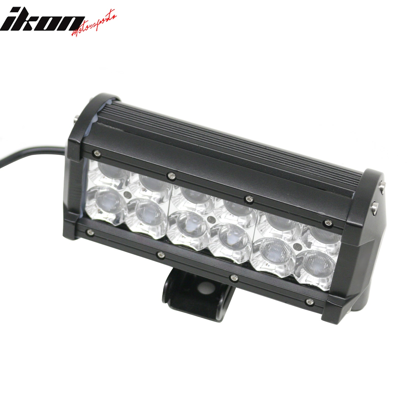7" 36W 12 LED 2 Row LED Work Light Bar Spot Flood Combo Truck SUV ATV Off Road