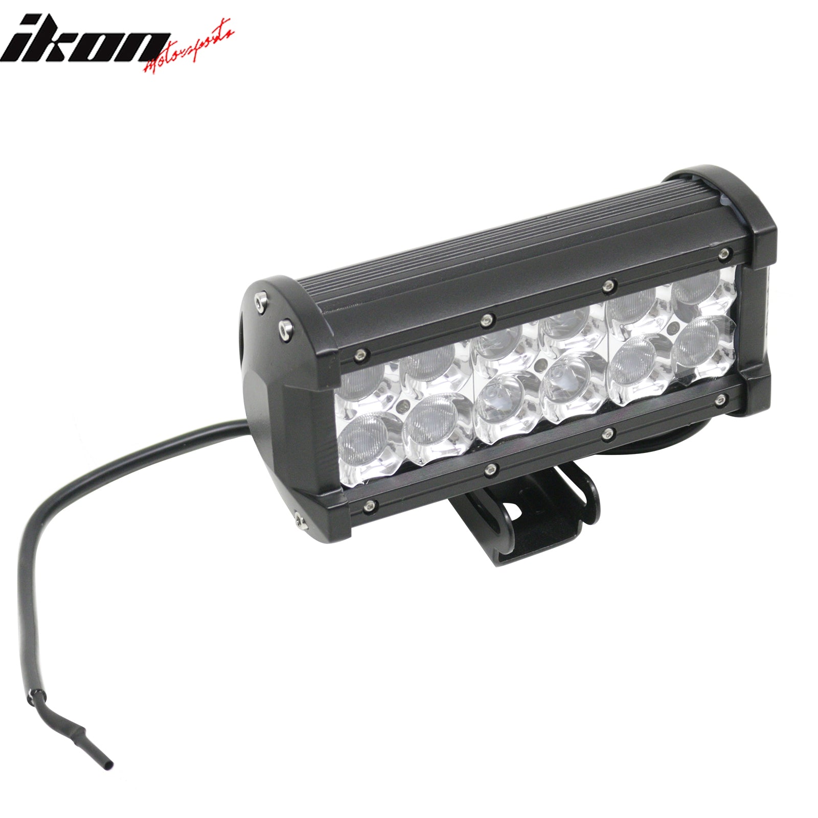 7" 36W 12 LED 2 Row LED Work Light Bar Spot Flood Combo Truck SUV ATV Off Road