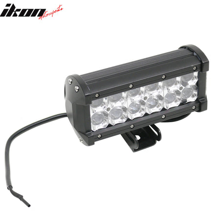 7" 36W 12 LED 2 Row LED Work Light Bar Spot Flood Combo Truck SUV ATV Off Road