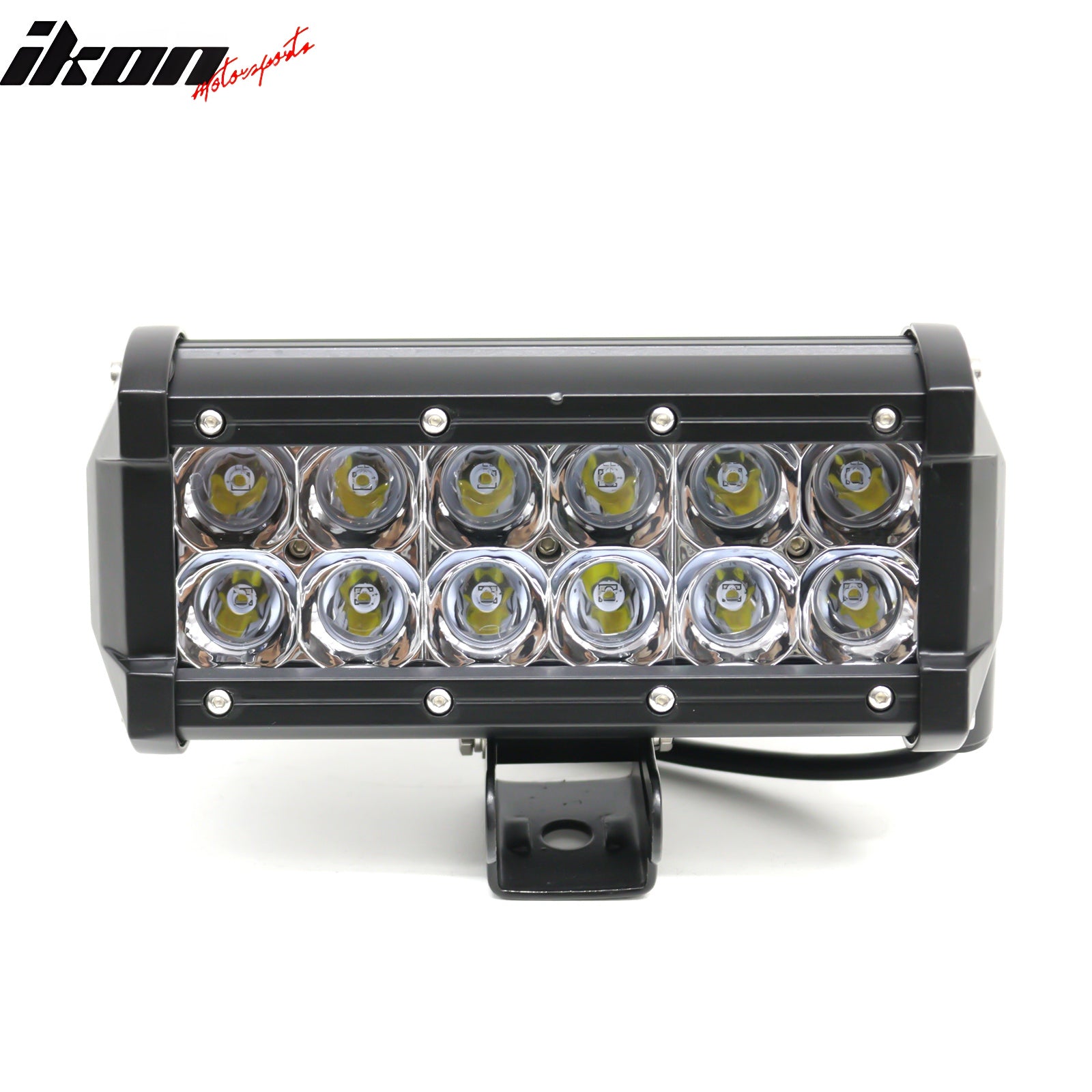 7" 36W 12 LED 2 Row LED Work Light Bar Spot Flood Combo Truck SUV ATV Off Road