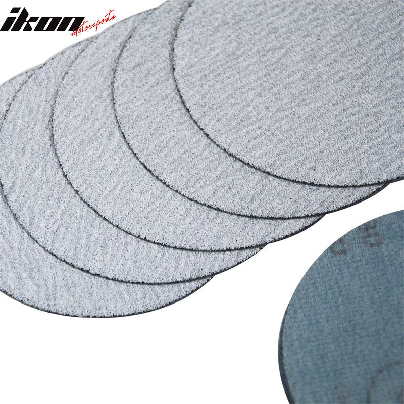 50PC 5in 127mm 100 Grit Auto Sanding Disc Sandpaper Sheets Sand PaperIkon Motorsports
