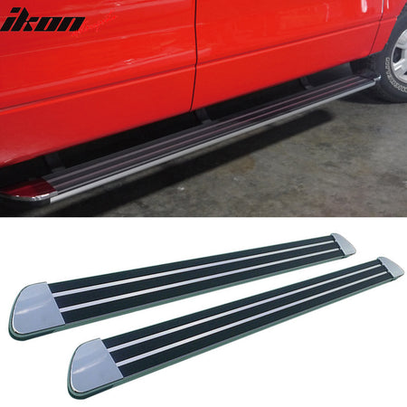 Compatible With 2007-2014 Sierra Double Cab Running Board Step Bar + Brackets Mounting Kit