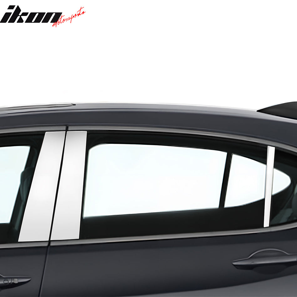 2015-2020 ACURA TLX Pillar Post Mirror Finish Trim Stainless Steel 6PC