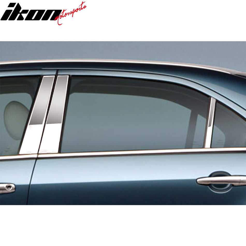 2006-2012 Ford Fusion Mirror Finish Pillar Posts Stainless Steel