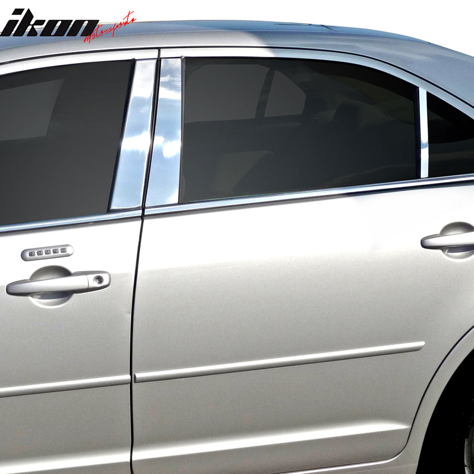 2010-2012 Ford Fusion Mirror Finish Pillar Posts Stainless Steel