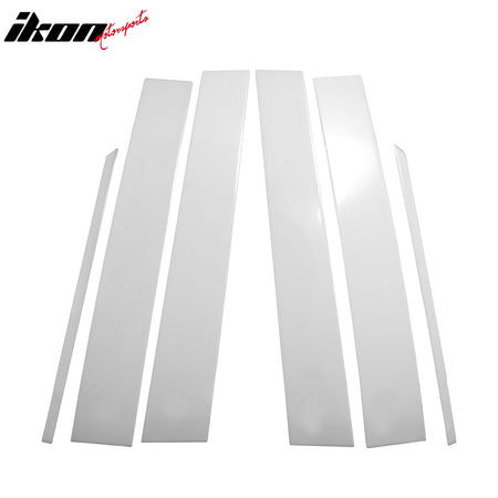 IKON MOTORSPORTS, Pillar Post Compatible With 2010-2022 Toyota 4Runner, Mirror Finish Stainless Steel Side Door Window Pillar Posts Cover Trim Car Auto Accessories 6PCS
