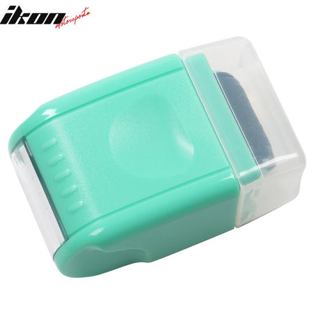 0.67 In Identify Theft Protection Guard Wide Roller Stamp w/ 3 Ink Refill Green