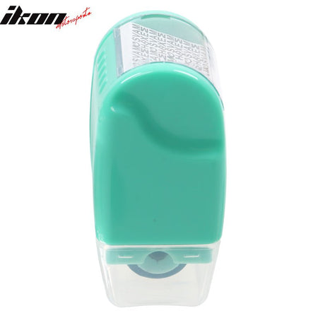 0.67 In Identify Theft Protection Guard Wide Roller Stamp w/ 3 Ink Refill Green