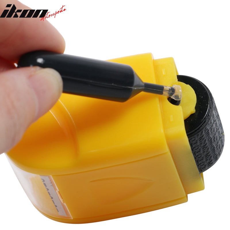 0.67 In Identify Theft Protection Guard Wide Roller Stamp w/ 3 Ink Refill Yellow