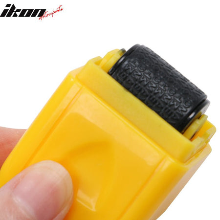 0.67 In Identify Theft Protection Guard Wide Roller Stamp w/ 3 Ink Refill Yellow