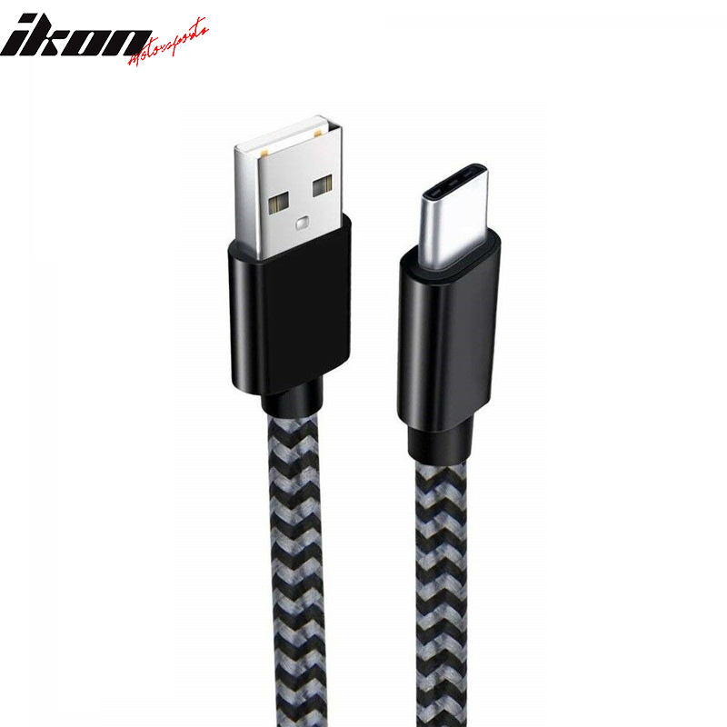 For Samsung Type C USB Charge Cable Fast Charging Data Sync Cable Nylon 6Ft 2Pcs