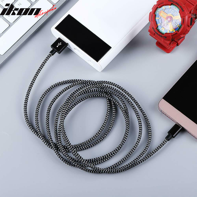 For Samsung Type C USB Charge Cable Fast Charging Data Sync Cable Nylon 6Ft 2Pcs