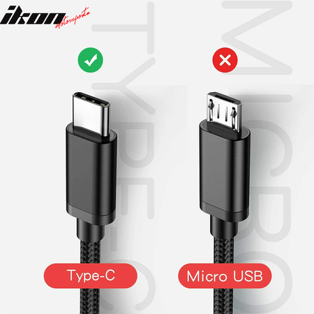 For Samsung A9 Type C USB Charge Cable Fast Charging Data Sync Cable Nylon 5Pcs
