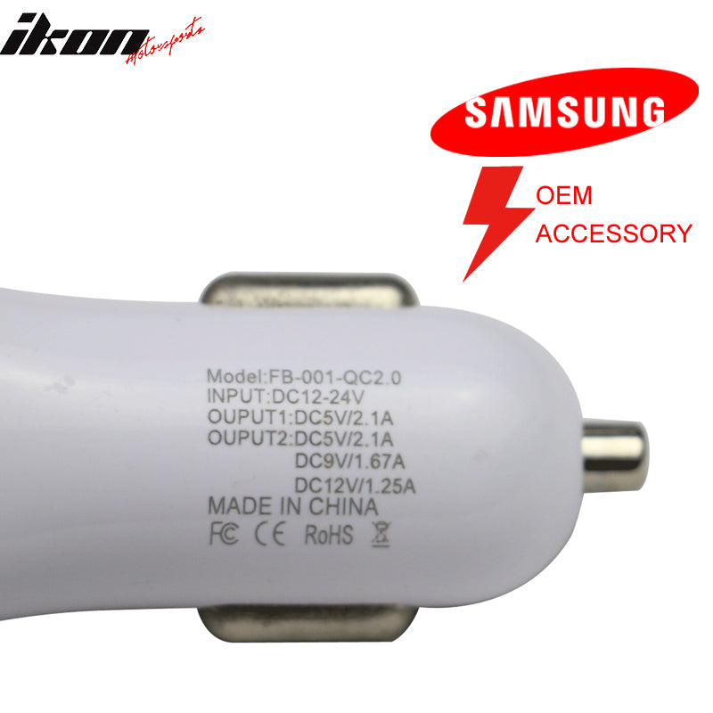 Samsung Galaxy S6 Edge Note 4 5 LED Adaptive Fast Charging Car Charger Dual USB