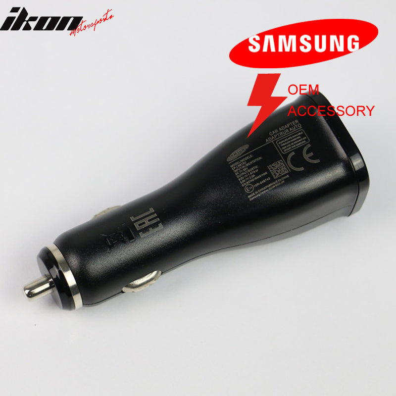Samsung Galaxy Note 4 5 S6 Edge Adaptive Rapid Fast Charging Car Charger Black