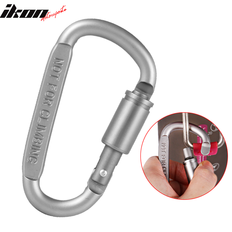 Camping Outdoor Aluminum Alloy D-ring Screw Lock Buckle Carabiners 5PC By IKON MOTORSPORTS