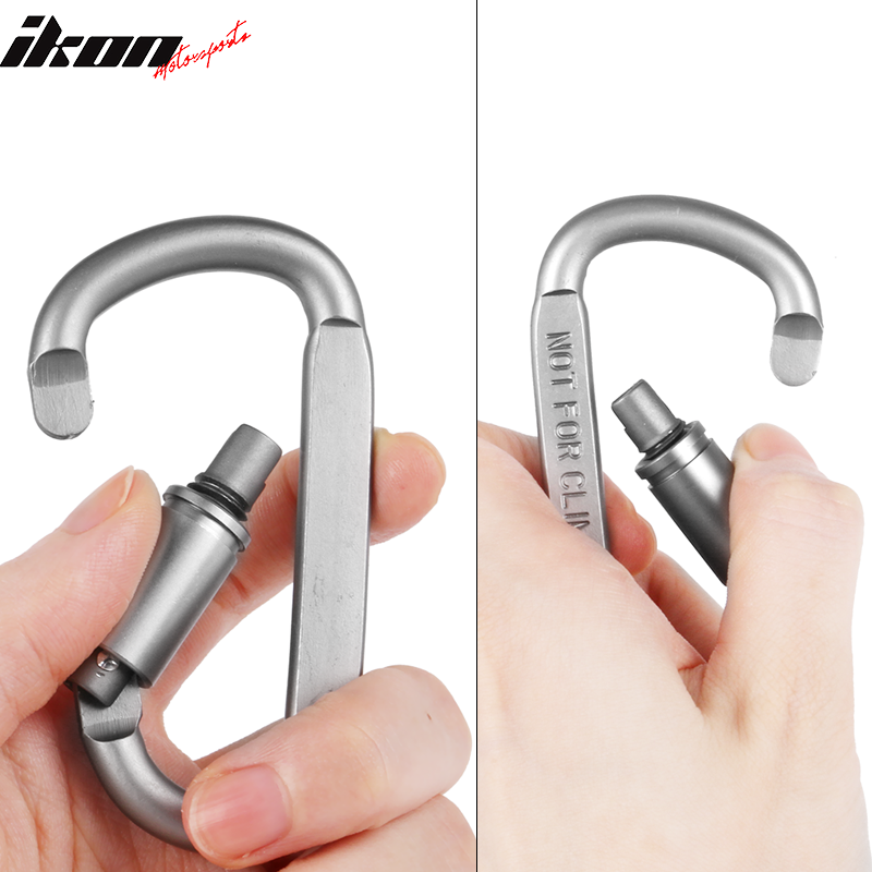 Camping Outdoor Aluminum Alloy D-ring Screw Lock Buckle Carabiners 3PC