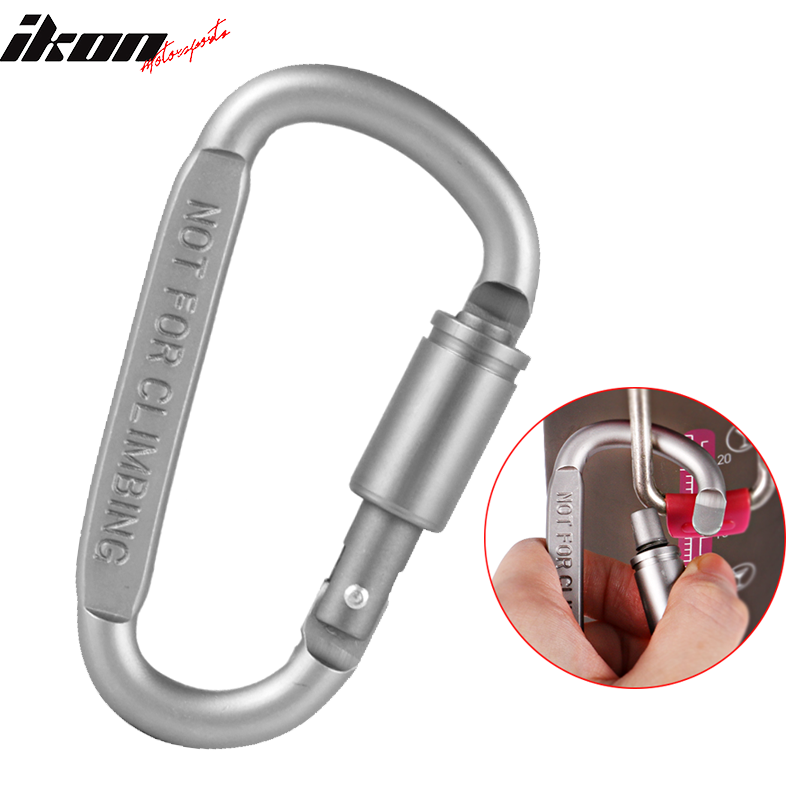 Camping Outdoor Alloy D-ring Screw Lock Buckle Carabiner 1pc