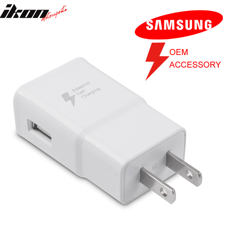 IKON MOTORSPORTS Compatible With Note 4 S6 S7 Edge Factory Adaptive Fast Rapid Charger Home Wall Plug