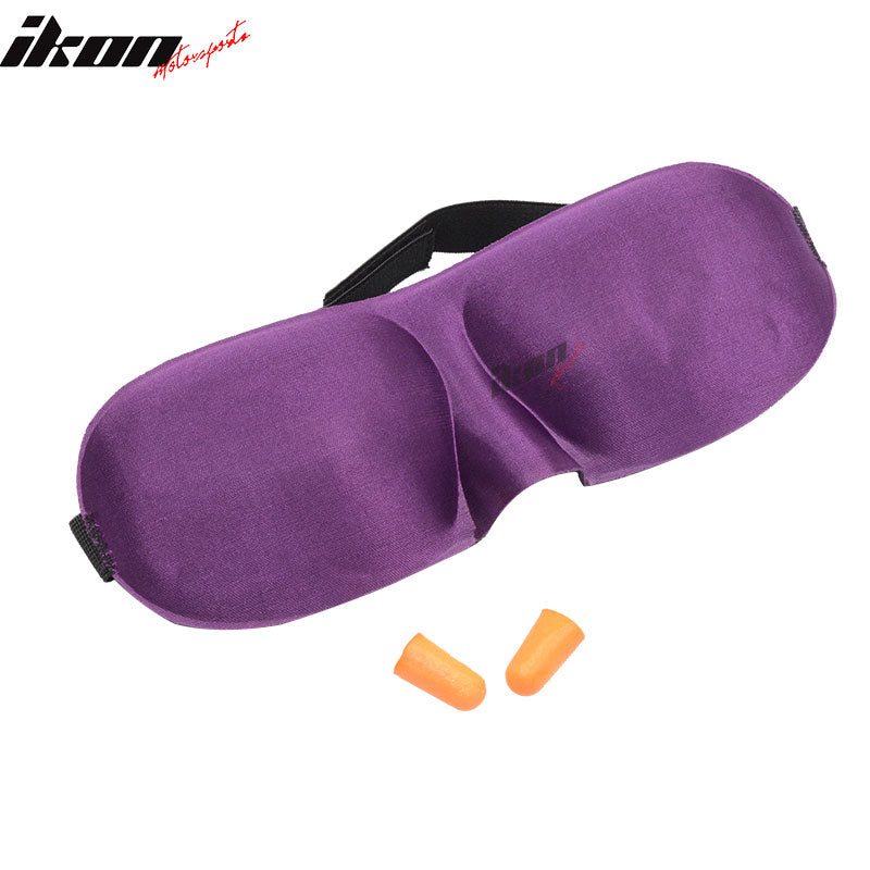 1X Purple Travel Sleeping Aid Eye Mask Cover Nap Rest Blindfold Shade