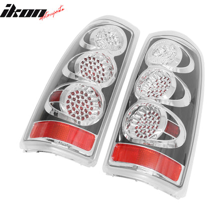 Fits 99-06 Chevrolet Silverado & GMC Sierra Tail Lights Rear Brake Lamps Chrome