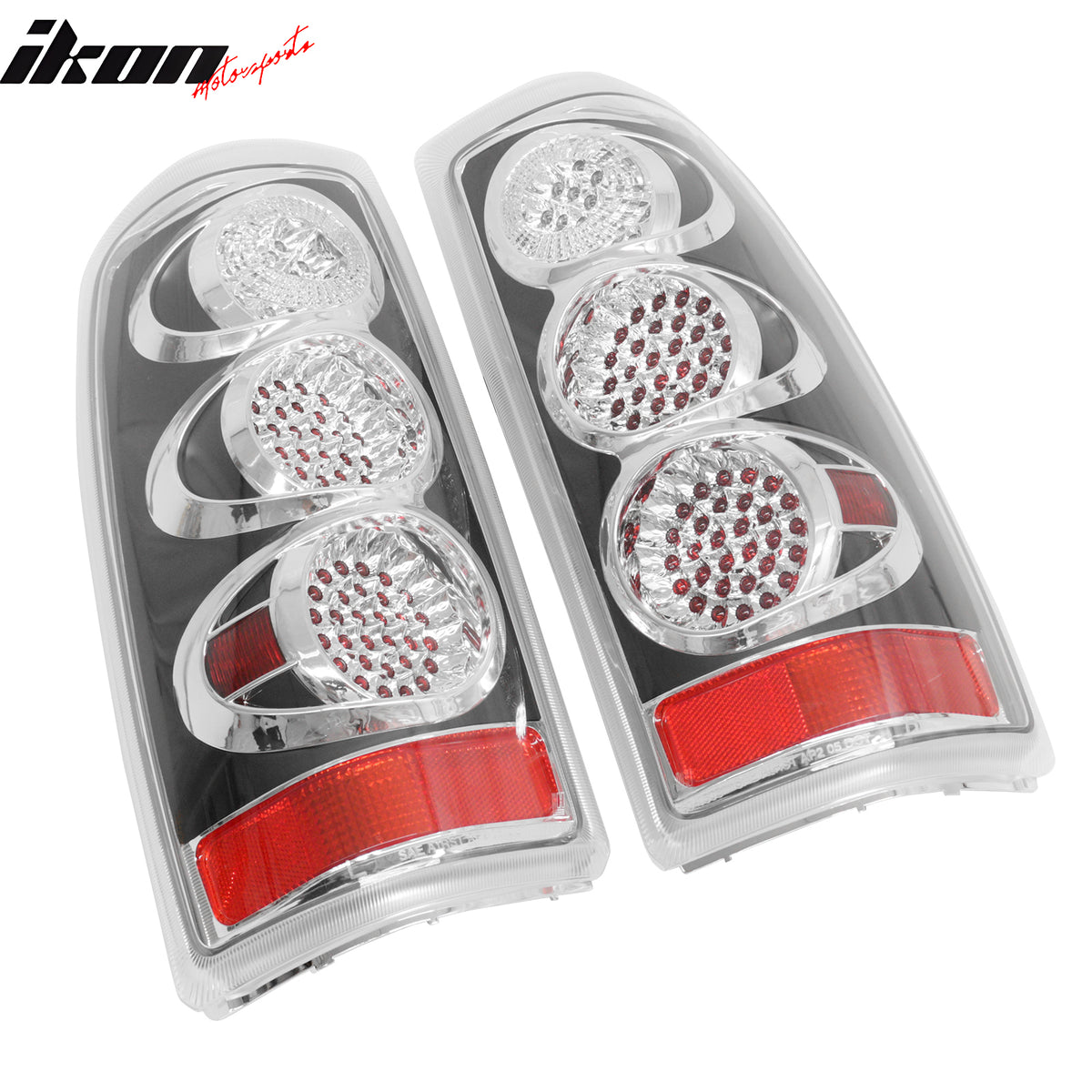 Fits 99-06 Chevrolet Silverado & GMC Sierra Tail Lights Rear Brake Lamps Chrome