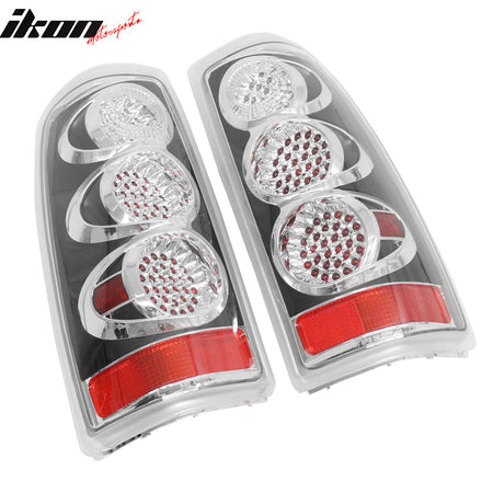 Fits 99-06 Chevrolet Silverado & GMC Sierra Tail Lights Rear Brake Lamps Chrome