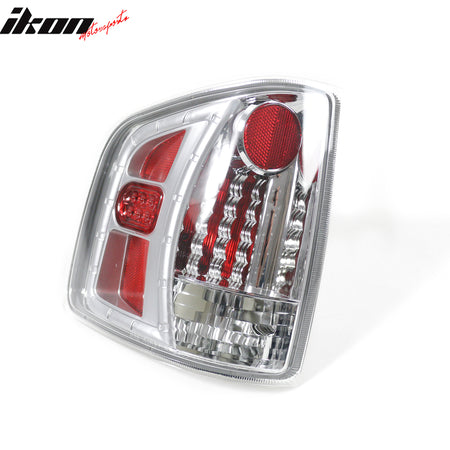 Fits 99-04 Chevy S10/GMC Sonoma Chrome Housing Rear Tail Lights Assembly Pair