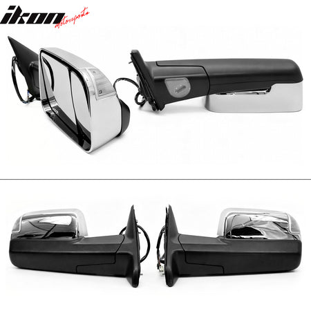 For 09-12 Dodge Ram 1500 2500 3500 Towing Mirrors Power Heated w/ Signal Lights