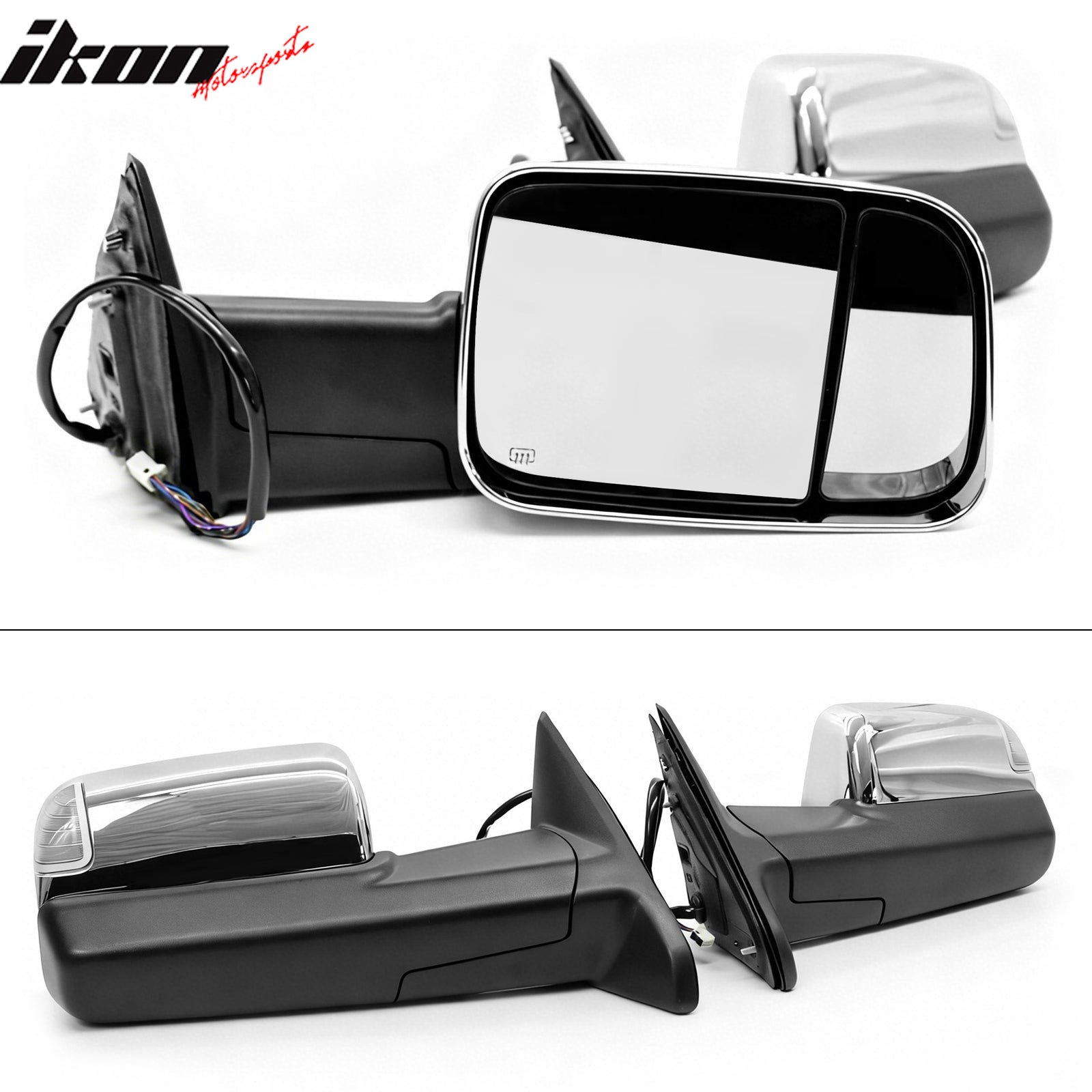 For 09-12 Dodge Ram 1500 2500 3500 Towing Mirrors Power Heated w/ Signal Lights