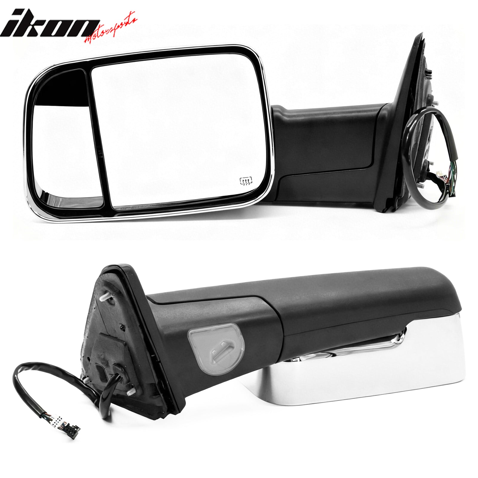 For 09-12 Dodge Ram 1500 2500 3500 Towing Mirrors Power Heated w/ Signal Lights