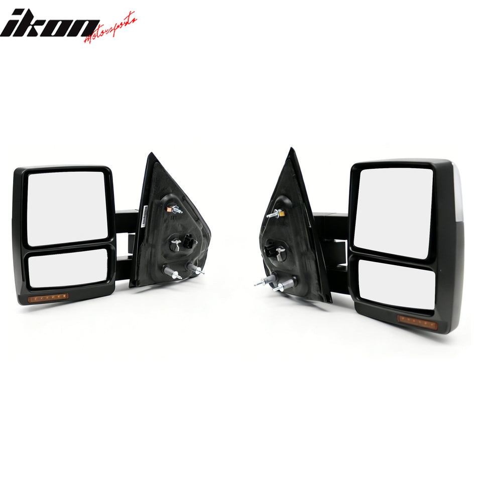 2007-2014 Ford F-150 Power Heated Towing Mirrors w/ Memory LED Turn Signal & Puddle Light
