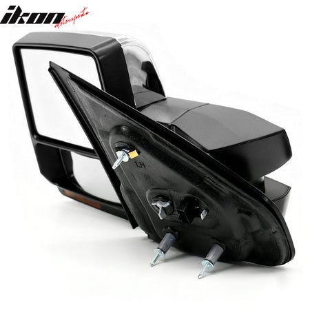 For 07-14 Ford F-150 Power Heated Side Towing Mirrors w/ LED Signal Puddle Light