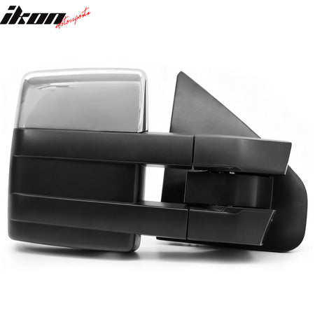 For 07-14 Ford F-150 Power Heated Side Towing Mirrors w/ LED Signal Puddle Light