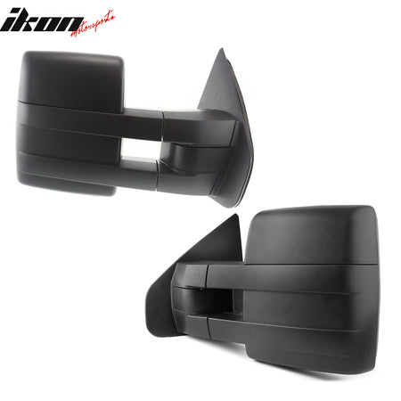 Fits 07-14 Ford F-150 Side View Towing Mirrors Power Heated w/ LED Turn Signal