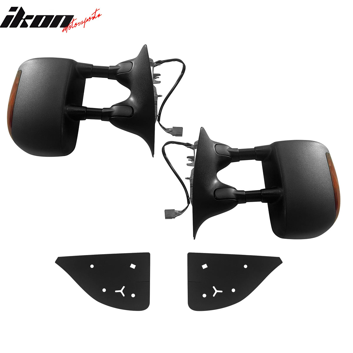 Fits 03-07 Ford F250/F350 Super Duty Power Signal Towing Mirrors Texture Cover