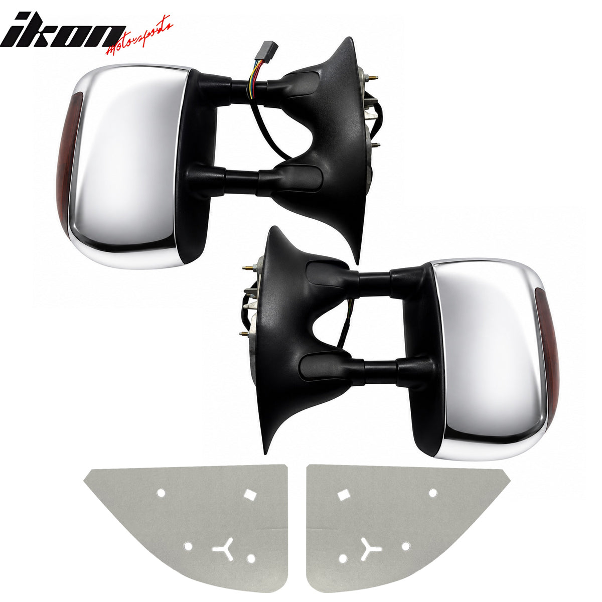 Fits 03-07 Ford F250/F350 Super Duty Power Signal Towing Mirrors Chrome Cover