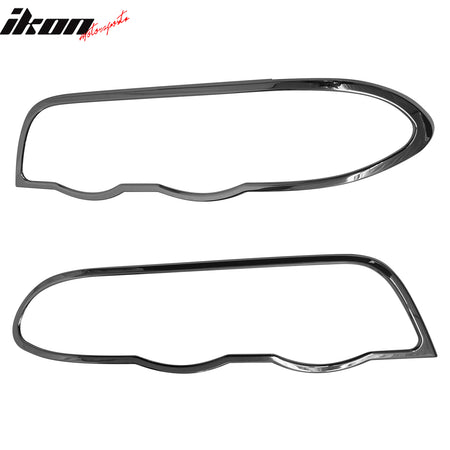 For 99-01 BMW 3-Series E46 Sedan Chrome Headlight Bezel Covers Surround Rim Pair