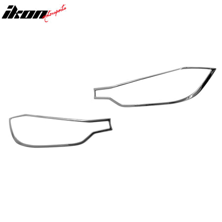 For BMW 3 Series F30 Sedan 12-18 Chrome Headlights Trim Bezel Cover Surround Rim