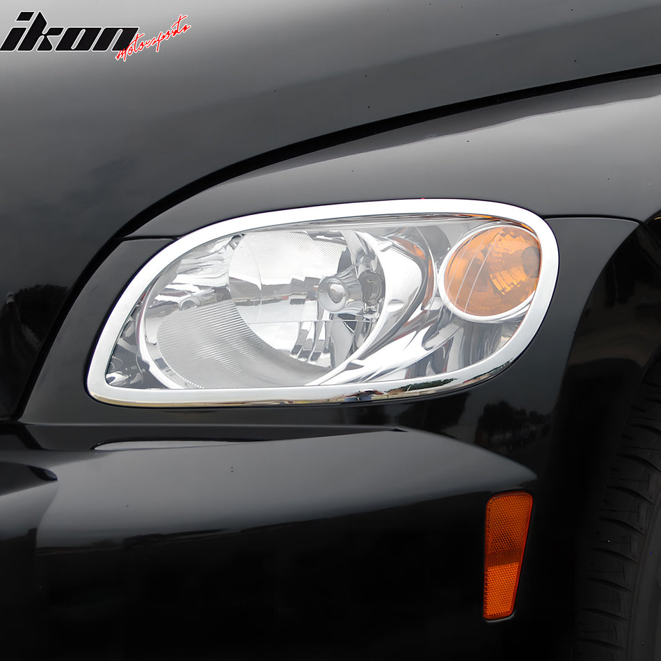 2006-2011 Chevrolet HHR Front Headlight Bezels Cover Frame Chrome ABS