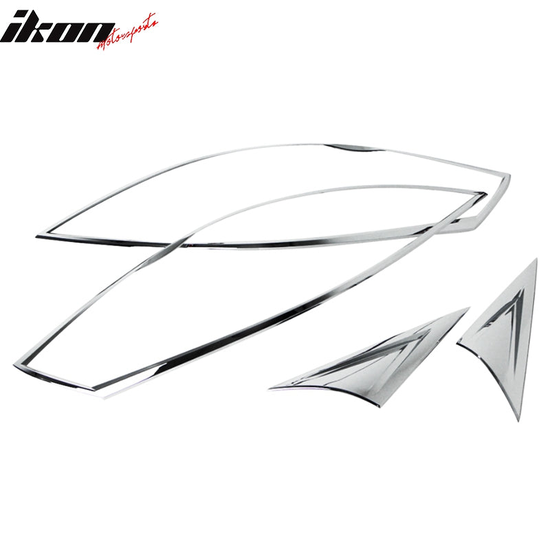 2013-2015 Chevrolet Spark Front Headlight Bezels Cover Trim Chrome ABS