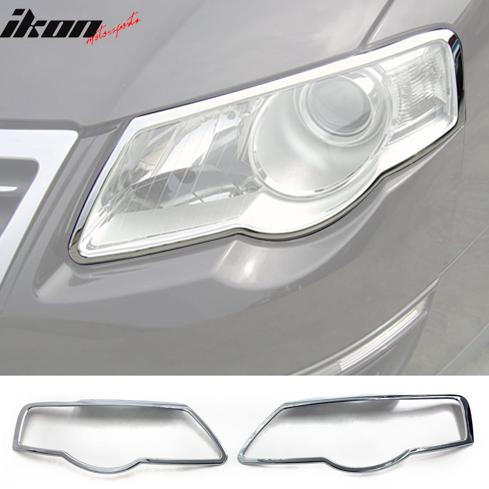 2006-2010 Volkswagen Passat Chrome Front Headlights Bezel Cover Trim