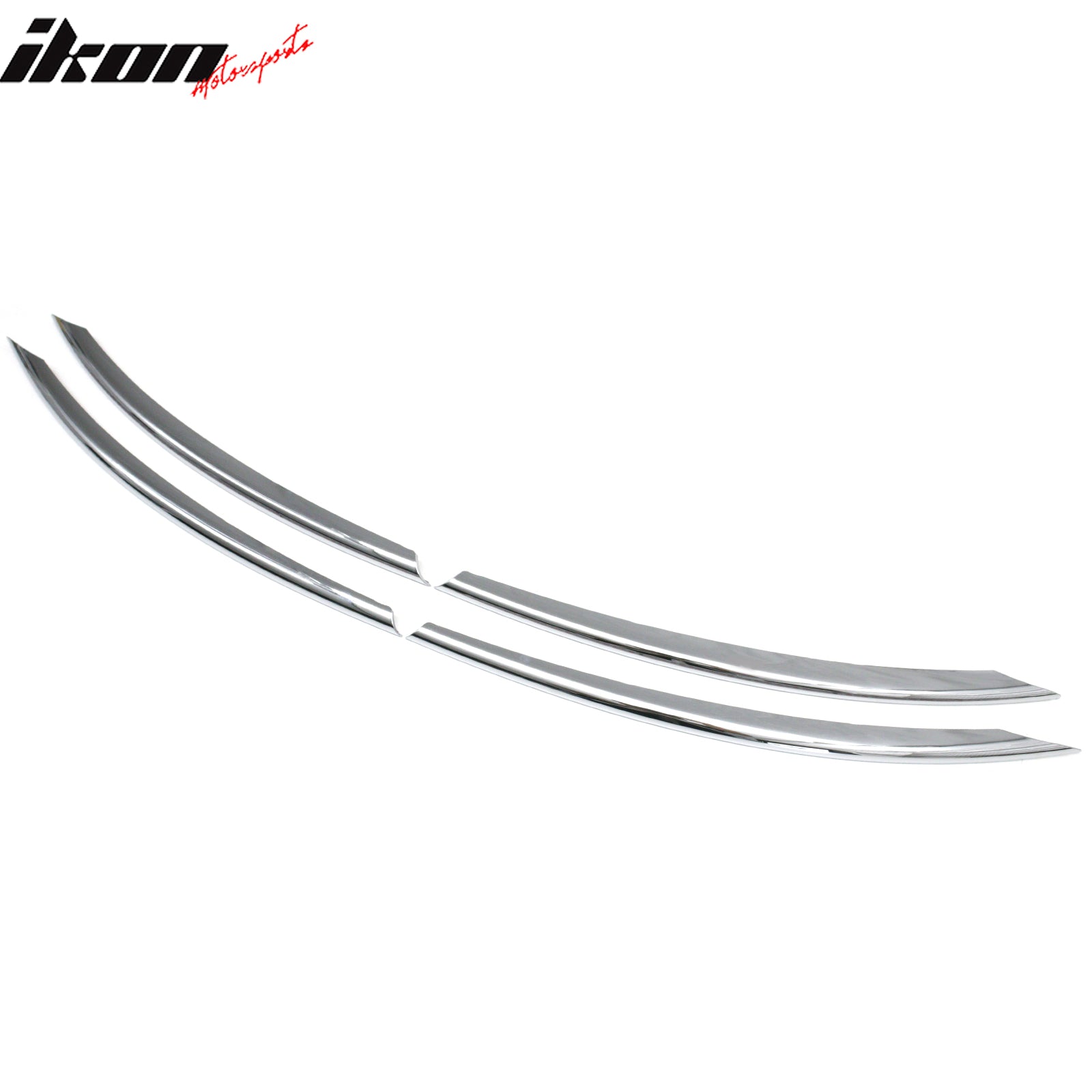 IKON MOTORSPORTS, Front Fog Lights Garnishes Compatible with 2012-2015 Audi A6, Chrome Exterior Bezels Cover Frames Surround Rims, 4PCS