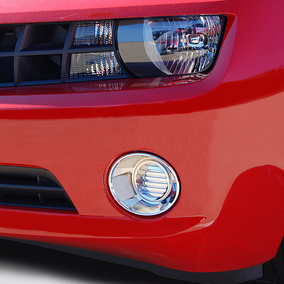 2010-2013 Chevrolet Camaro 2PCS Chrome Front Fog Light Cover Trim ABS