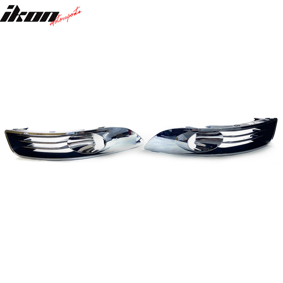 2006-2012 Chevy Impala 2PC Chrome Front Fog Light Bezel Cover Trim ABS