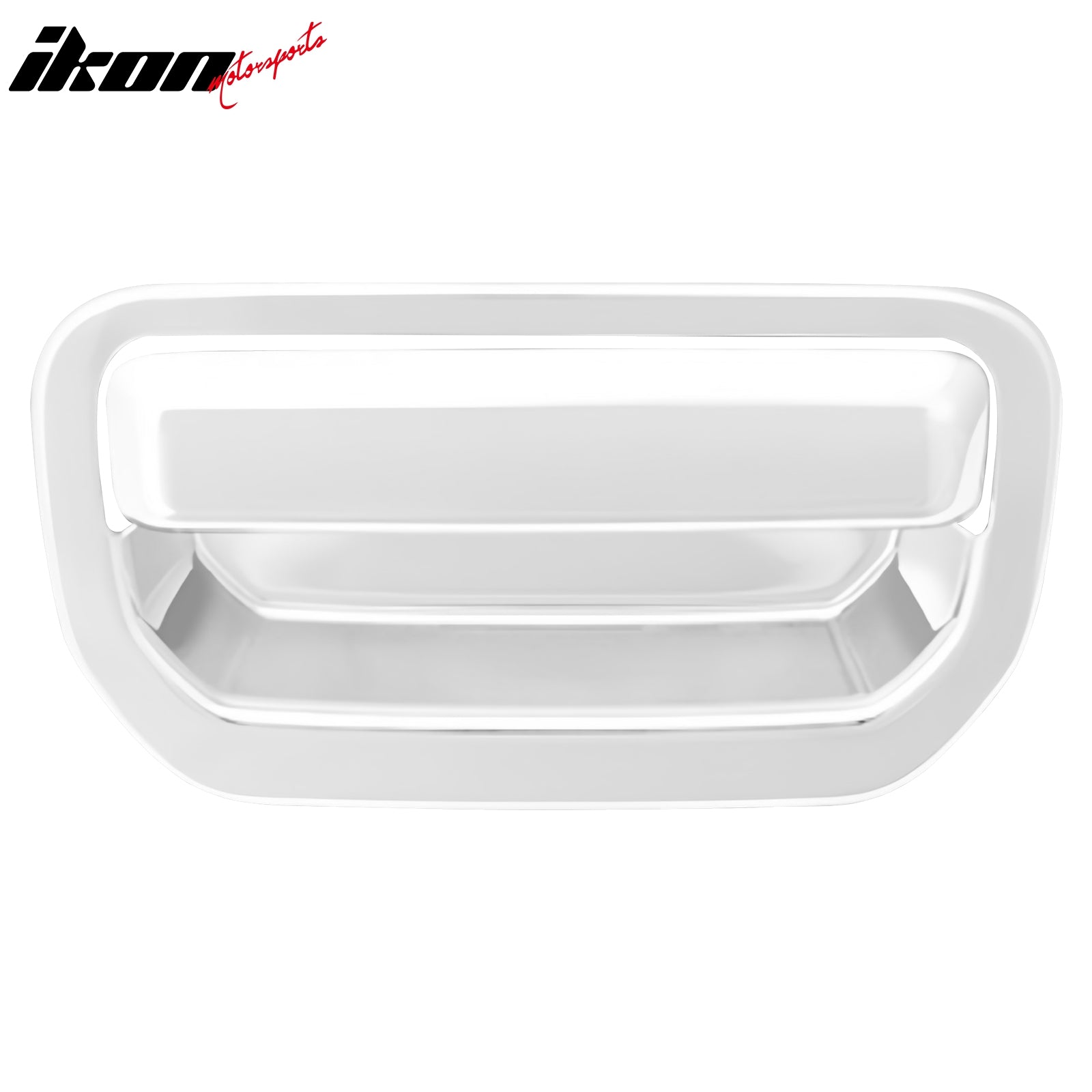 IKON MOTORSPORTS, Tailgate Handle Cover Compatible With 2006-2013 Honda Ridgeline, Chrome Exterior Rear Trunk Tail Gate Door Flat Molding Trim